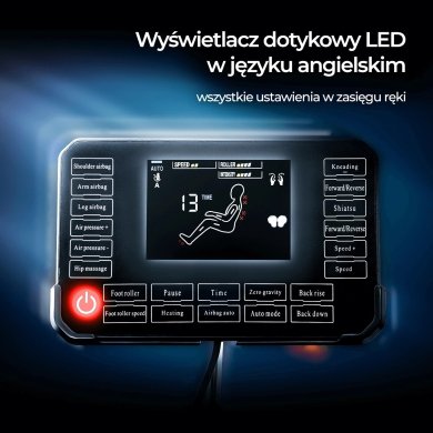 Крісло масажне Mebel Elit VX MAX Чорний ME.VXMAX/CZ/E/ANG/FW фото - 2