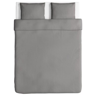 IKEA Комплект постільної білизни ANGSLILJA 200х200 см Сірий (ИКЕА ÄNGSLILJA) 90318650 фото - 11