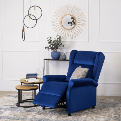 Кресло мягкое раскладное с реклайнером Mebel Elit SIMON Синий - 11 Кресло мягкое раскладное с реклайнером Mebel Elit SIMON Синий ME.SIMON/GR/V/FW фото - 11