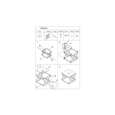 Журнальный стол Signal ZEGNA B Серебристый ZEGNABS фото - 3