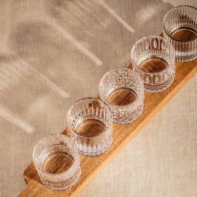 Набір стопок для горілки на підносі Homla AMUZO 80 мл 5 шт Прозорий 241427 фото - 4