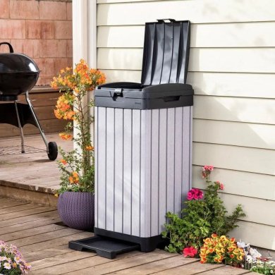 Контейнер для мусора Keter ROCKFORD 125 л Серый - 5 Контейнер для мусора Keter ROCKFORD 125 л Серый 236996 фото - 5