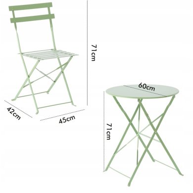 Комплект складаних садових меблів Garden Line GOM5134 Зелений GOM5134 фото - 10