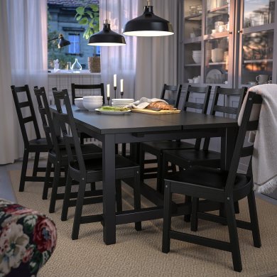 IKEA Обеденный стул NORDVIKEN Черный (ИКЕА НОРДВИКЕН) 40369109 фото - 25