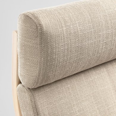 IKEA Кресло-качалка с подставкой POANG Бежевый (ИКЕА ПОАНГ) 39484271 фото - 6