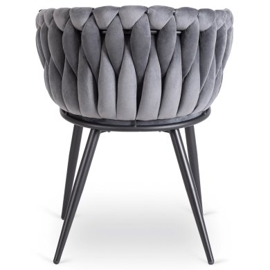 Обеденный стул Mebel Elit ELENA Welur Серый ME.ELENA/P/V/K фото - 4