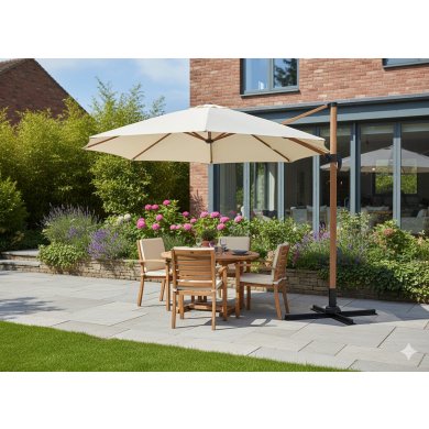 Садова парасоля з чохлом Garden Line ROMA 2 300х300 см Бежевий GAO6327 фото - 2