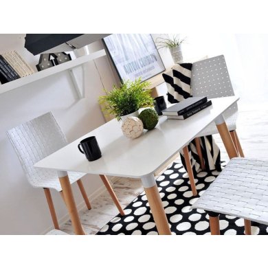 Обідній стіл Chomik Білий FAT1156 фото - 4