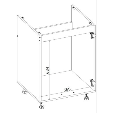 Шкаф под мойку Halmar Vento DK-60/82 | Дуб медовый V-UA-VENTO-DK-60/82-D.MIODOWY фото - 3
