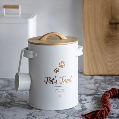 Контейнер для корма с мерной ложкой Homla DINGO 16х20 см Белый 226435 фото - 5