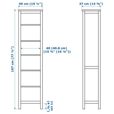 Стелаж HEMNES Білий - 2 IKEA Стелаж HEMNES Білий (ИКЕА ХЕМНЭС) 40371763 фото - 2