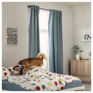 IKEA Штора BRUKSVARA 140х250 см Блакитний (ИКЕА БРУКСВАРА) 50574171 фото - 5