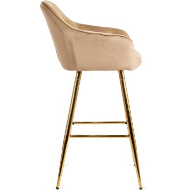 Барний стілець Mebel Elit SALEM 2 Welur Бежевий - 4 Барний стілець Mebel Elit SALEM 2 Welur Бежевий ME.SALEM2/BZ/ZL/V/H фото - 4
