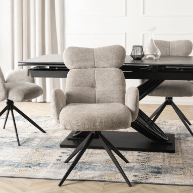 Обідній стілець поворотний Mebel Elit ALVARO Boucle Сірий ME.ALVARO/P/TB/K фото - 7