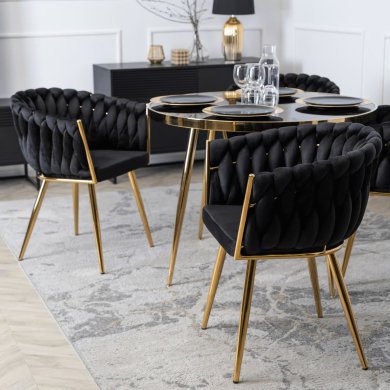 Обідній стілець Mebel Elit CAPI Welur Чорний ME.CAPI/CZ/ZL/V/K фото - 8