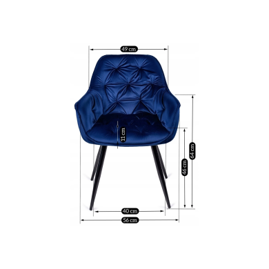 Обідній стілець Mebel Elit POLA Синій ME.POLA/GR/V/K фото - 5