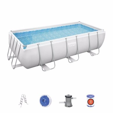 Каркасный бассейн Bestway 56441 POWER STEEL 404x201x100 см Серый 82763768