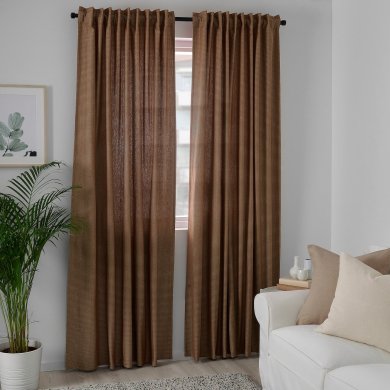 IKEA Шторы TIBAST 145x300 см 2 шт Темно-красный (ИКЕА ТИБАСТ) 50466666 фото - 11