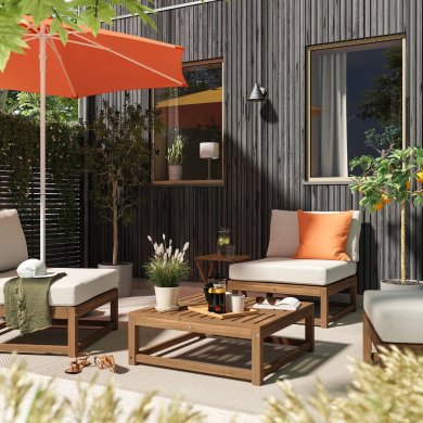 IKEA Садове крісло NAMMARO Бежевий (ИКЕА НАММАРО) 59607474 фото - 2