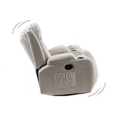 Крісло м'яке розкладне масажне з реклайнером Mebel Elit BOX Бежевий box/eko/bez фото - 3