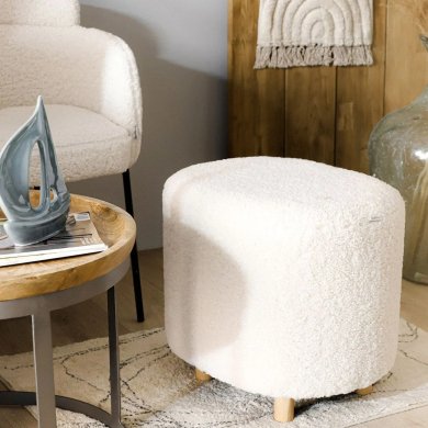 Пуф Homla ALDA TEDDY Бежевий 209902 фото - 6