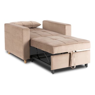 Кресло мягкое раскладное Mebel Elit SOLOR Welur Бежевый ME.SOLOR2/BZ/V/FW фото - 7