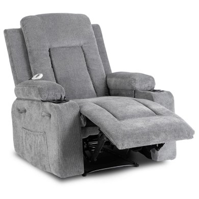 Крісло м'яке розкладне масажне з реклайнером Mebel Elit BOX 2 Темно-сірий ME.BOX2/CP/T/FW фото - 2