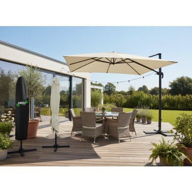 Садовый зонт с чехлом Garden Line MINI ROMA 250х250 см Бежевый GAO5385 фото - 12