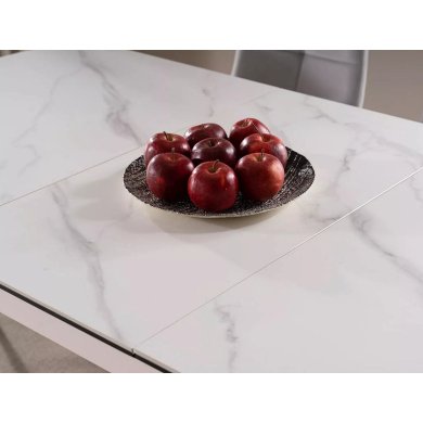 Раскладной обеденный стол Signal APOLLO Ceramic Marmur Белый APOLLOBC120 фото - 6