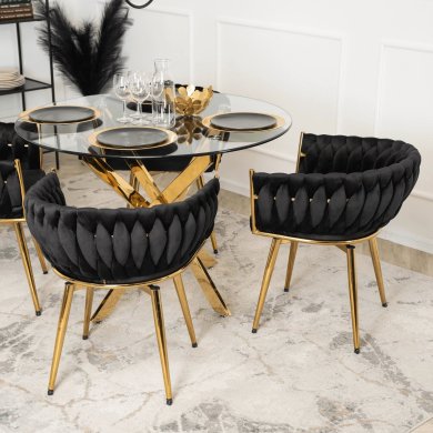 Обідній стілець поворотний Mebel Elit RUBI Welur Чорний ME.RUBI/CZ/ZL/V/K фото - 12