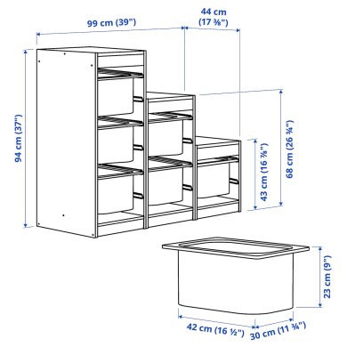 IKEA Стеллаж с контейнерами TROFAST (ИКЕА ТРОФАСТ) 19329380 фото - 5