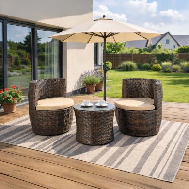 Комплект садових меблів Mebel Elit FRIO Коричневий ME.FRIO/BR/RT/OGR/ZES фото - 9