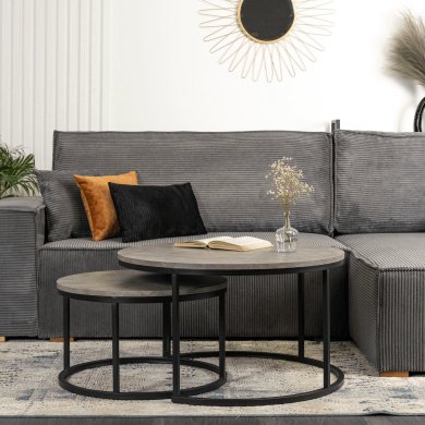 Комплект журнальних столів Mebel Elit ROCKY MAX 2 шт Бетон ME.MAXROCKY/BET/CZ/L фото - 8