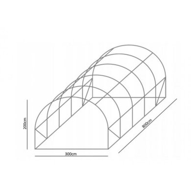 Парник теплица Garden Line 8x3x2 м Зеленый - 17 Парник теплица Garden Line 8x3x2 м Зеленый TUN5620 фото - 17