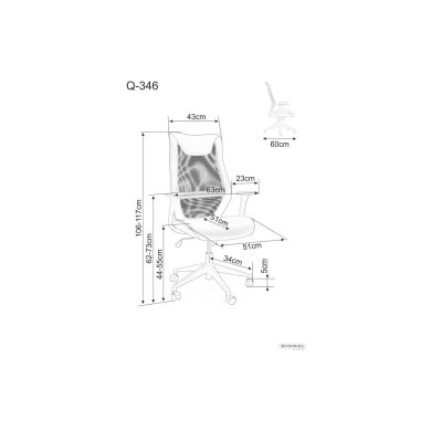Офисное кресло Signal Q-346 Серый OBRQ346SZ фото - 2