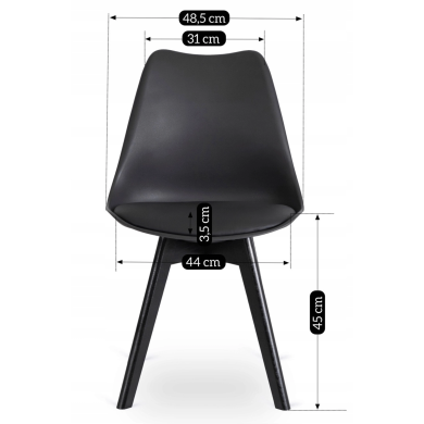 Обеденный стул Mebel Elit SCANDI Черный ME.SCANDI/CZ/CZ/PL/K фото - 9