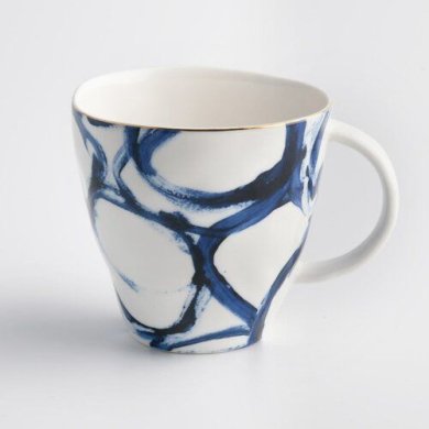 Кружка Duka Riviera 370 мл | Белый / Синий принт 1219679 фото - 3