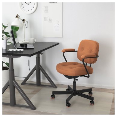 IKEA Офисное кресло ALEFJALL Коричневый (ИКЕА АЛЕФЬЯЛЛ) 40419982 фото - 4