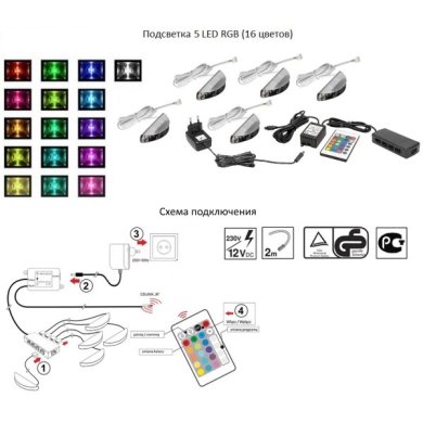 Подсветка Cama RGB 5 | Разноцветный RGB5.16KOLOROW
