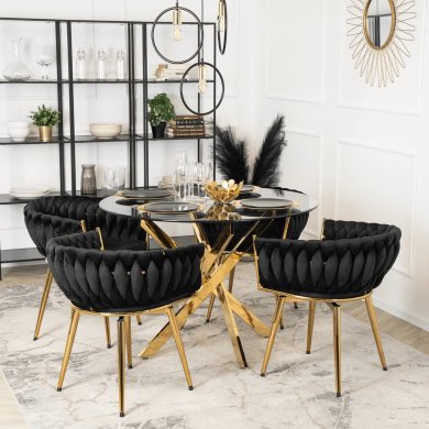 Обідній стілець поворотний Mebel Elit RUBI Welur Чорний ME.RUBI/CZ/ZL/V/K фото - 8