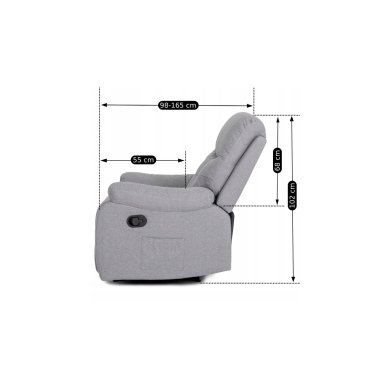 Кресло мягкое раскладное массажное с реклайнером Mebel Elit INTER 2 Серый - 17 Кресло мягкое раскладное массажное с реклайнером Mebel Elit INTER 2 Серый ME.INTER2/P/T/FW фото - 17