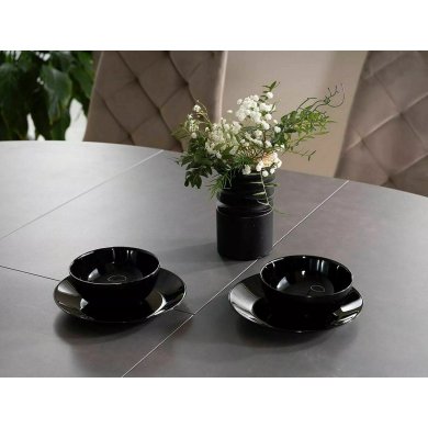 Раскладной обеденный стол Signal PORTO Ceramic Marmur Черный PORTOCC120 фото - 5