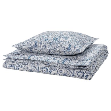 IKEA Комплект постільної білизни RODGERSIA 200х200 см Синій (ИКЕА РОДЖЕРСИЯ) 90586841