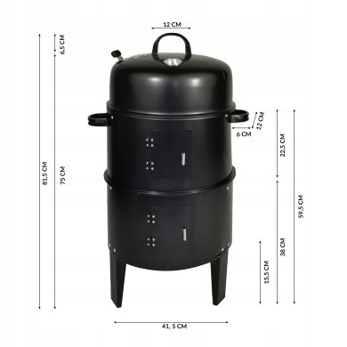 Вугільний гриль-коптильня Kontrast BBQ1004 Чорний - 15 Вугільний гриль-коптильня Kontrast BBQ1004 Чорний 5.22.13969 фото - 15