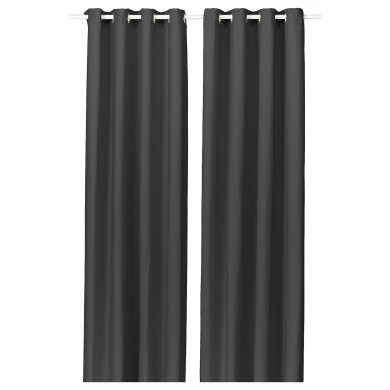 IKEA Шторы GINSTMOTT 145х300 см 2 шт Темно-серый (ИКЕА ГИНСТОТТ) 50605417