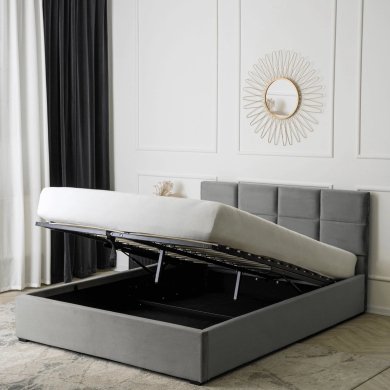 Кровать Mebel Elit MANDA Welur 160x200 см Серый ME.MANDA/160/P/V/LOZZPOJ фото - 6