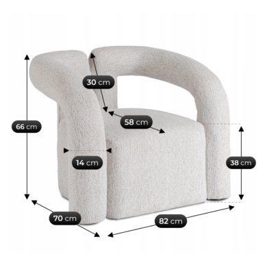 Кресло мягкое Mebel Elit BRAZIL Серый ME.BRAZIL/JP/T/FW фото - 10