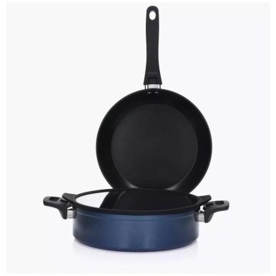 Набор из сковороды, кастрюли и крышки Duka INDIGO 3 шт Синий - 5 Набор из сковороды, кастрюли и крышки Duka INDIGO 3 шт Синий 1218741 фото - 5