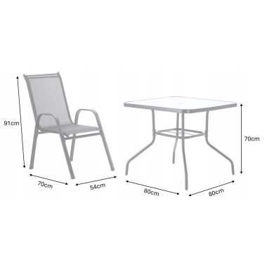 Комплект садовой мебели Garden Line RANG 2 Серый - 4 Комплект садовой мебели Garden Line RANG 2 Серый TIH3384 фото - 4