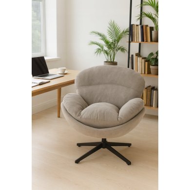 Крісло м'яке поворотне Kontrast MILO 3D Сірий 5.01.84779 фото - 8